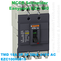 CB khối MCCB Schneider - Easypact EZC 100 - TMD 15A 3P 3d 30kA 415V AC - EZC100H3015